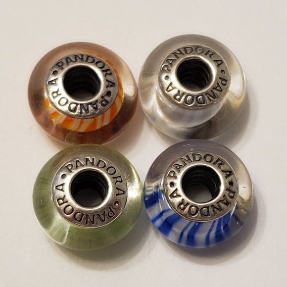 Pandora Jewelry - Pandora 925 ALE Swirl Designs Charms Lot of 4